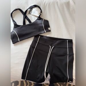Vuori Black Bra and Shorts